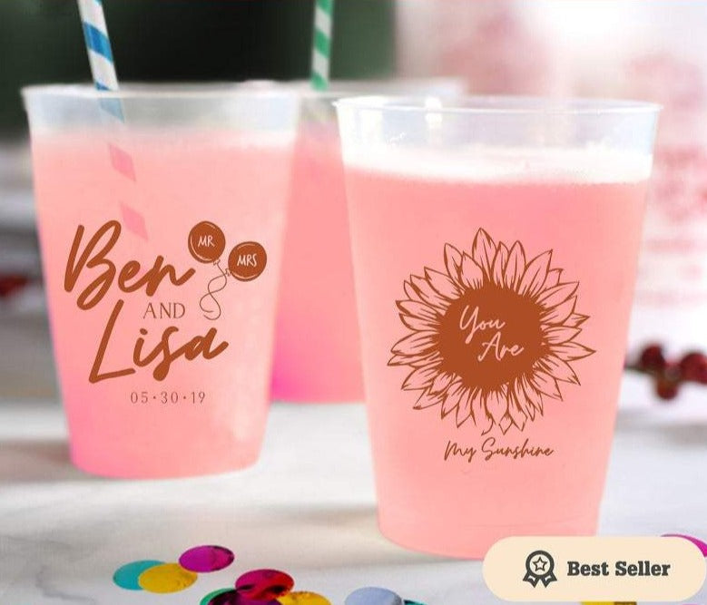 Plastic Wedding Frosted Cup (108)