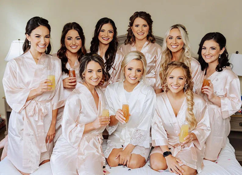 Set of 8 bridesmaid hot sale robes