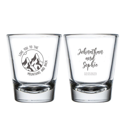 Love You To The Mountains and Back Shot Glasses (183)