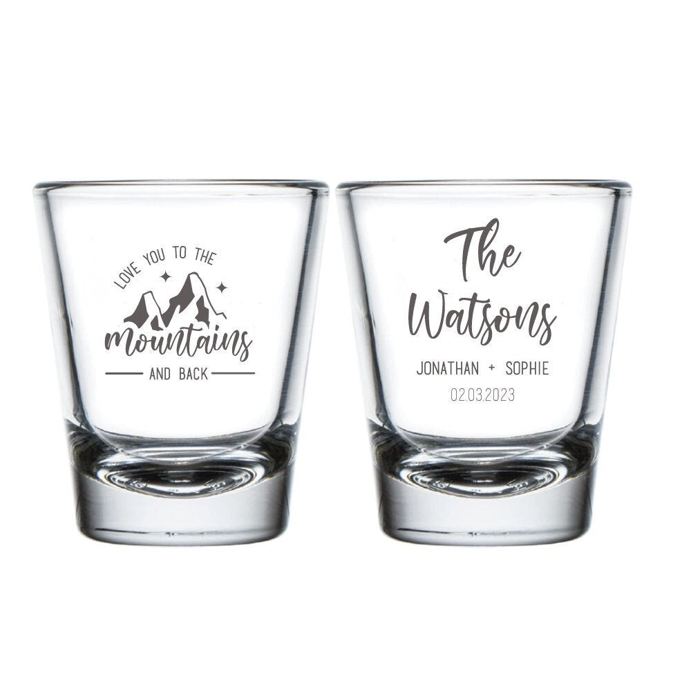 Love You To The Mountains and Back Wedding Shot Glass Favors (187)