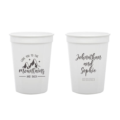 Love You To The Mountains and Back Stadium Cups Wedding Favors (186)
