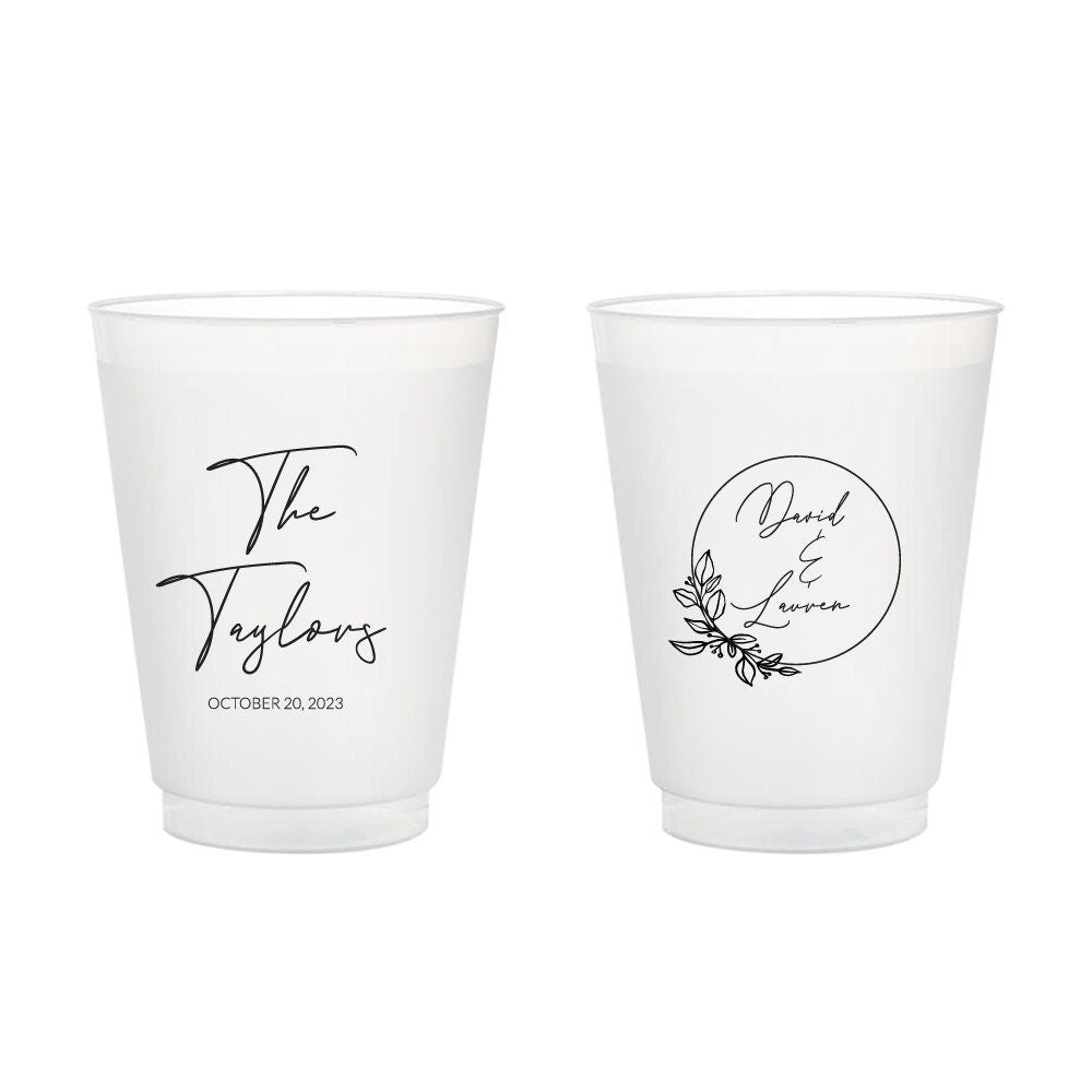 Custom Wedding Frosted Cups (146)