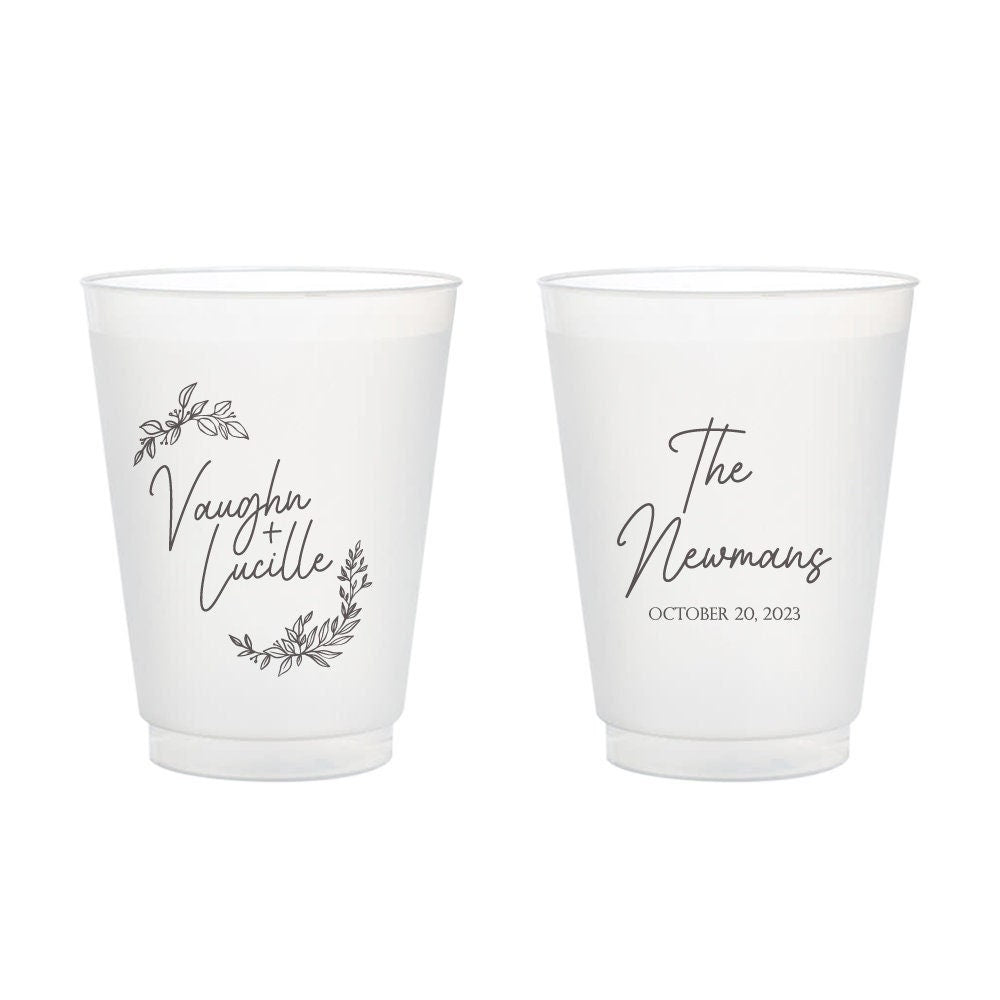 Personalized Frosted Cups as Wedding Gift (372)