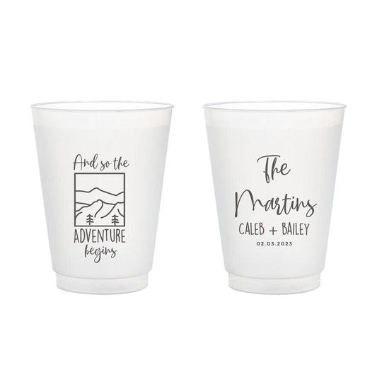 Custom Wedding Frosted Cups (380)