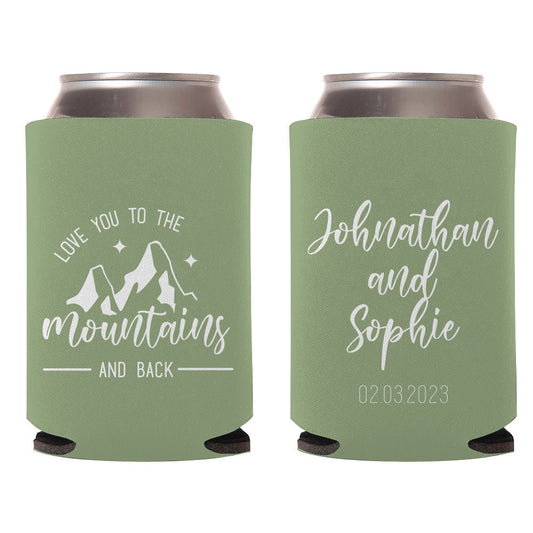 Love You To The Mountains And Back Wedding Can Coolers (186)