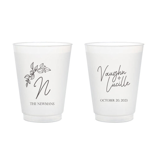 Personalized Wedding Frosted Cups Favors (371)