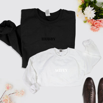 Custom Hubby and Wifey Sweatshirts