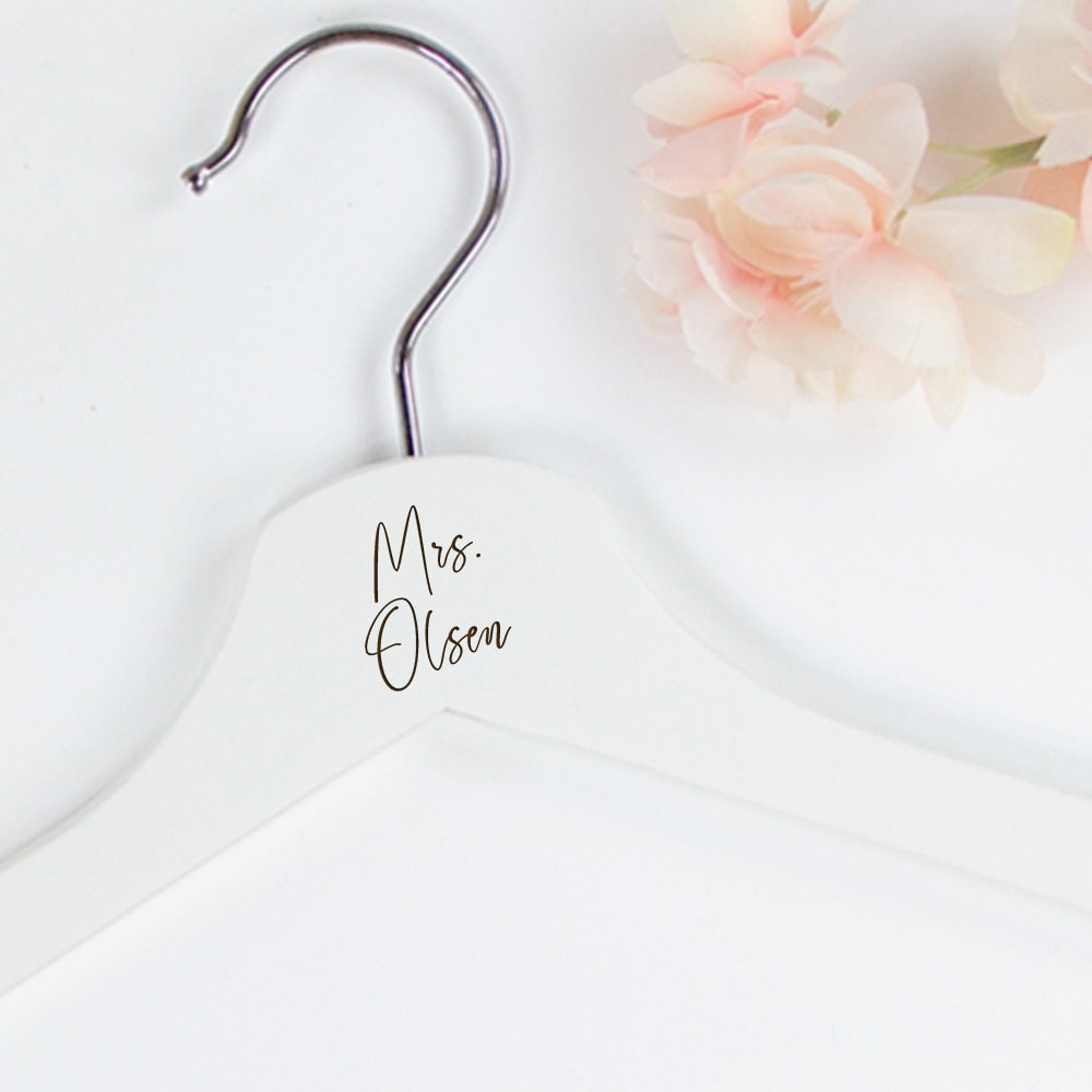 Laser Engraved Wooden Hanger Bridal Gift