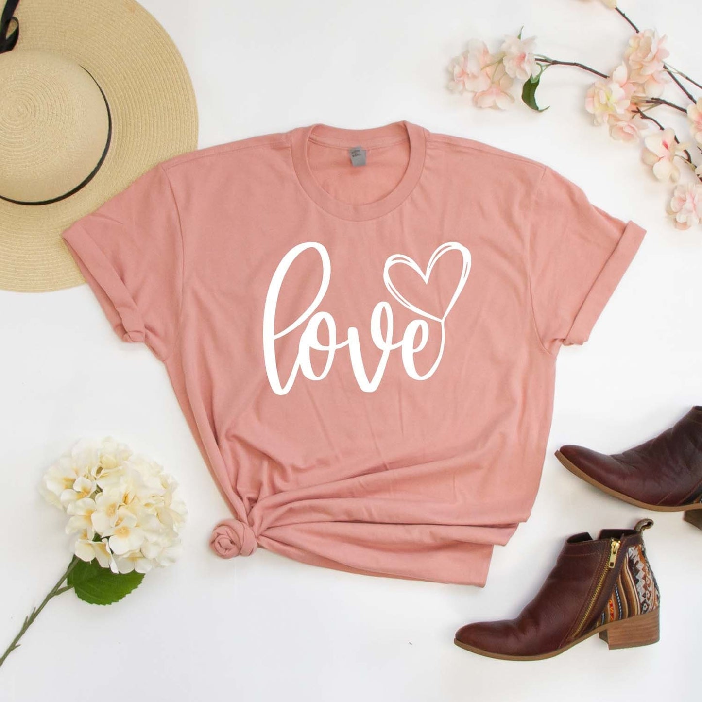 Love Heart Custom Unisex T-Shirt for Valentine's Day