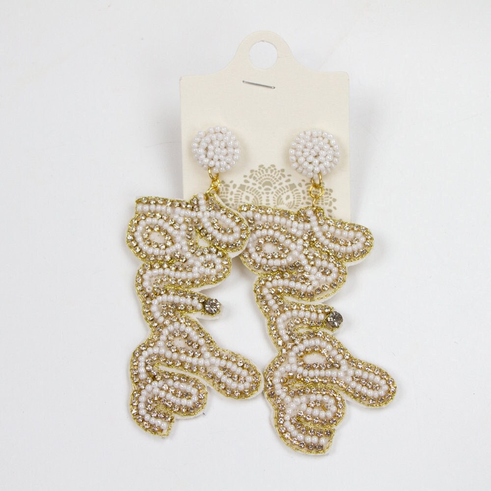 Bride Seed Bead Earrings