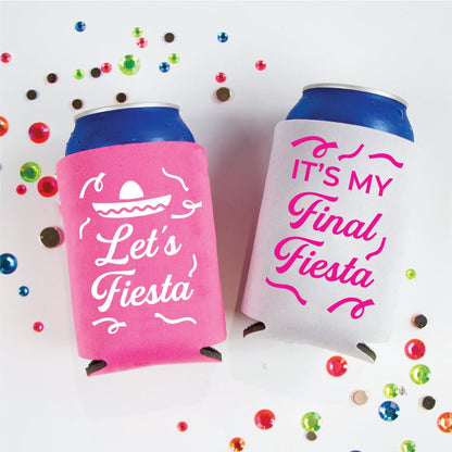 Let's Fiesta Bridal Shower Can Coolers