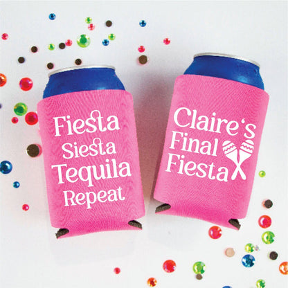 Fiesta Siesta Tequila Repeat Can Cooler Favors
