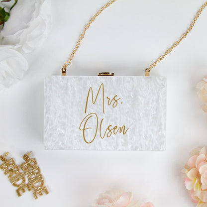 Custom Wedding Box Clutch