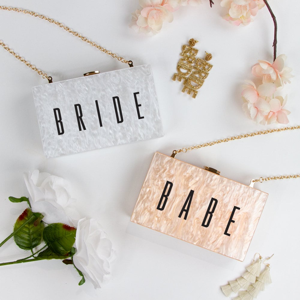 Wifey Acrylic Clutch Bag