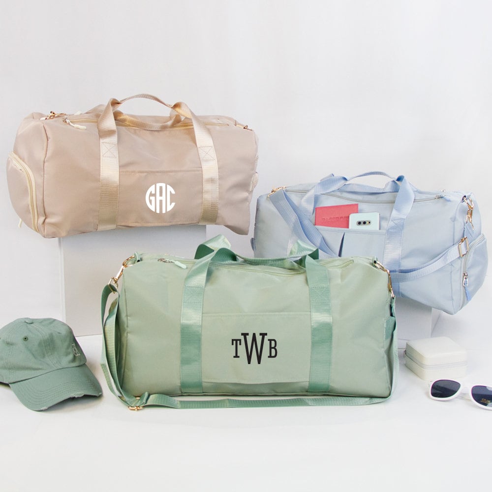 Personalized Duffel Bag with Initials - Personalized Brides