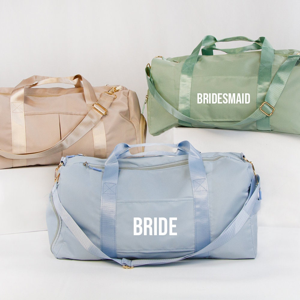 Custom Bridesmaid Overnight Camp Bag Gift