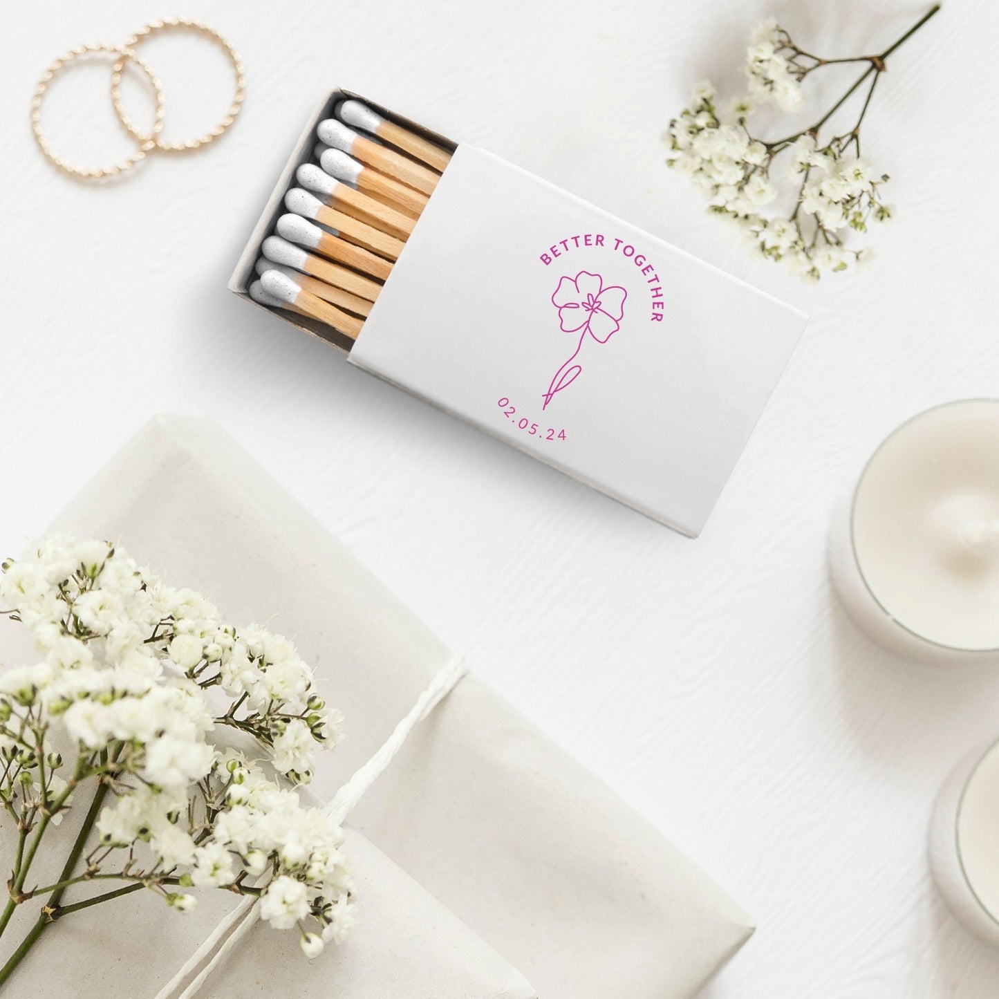 Customized White Heads Matches (4)