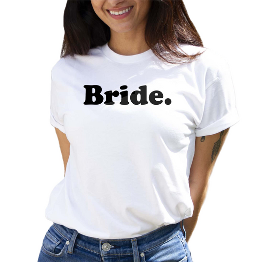 "Bride." White Tee - Cooper's in Black