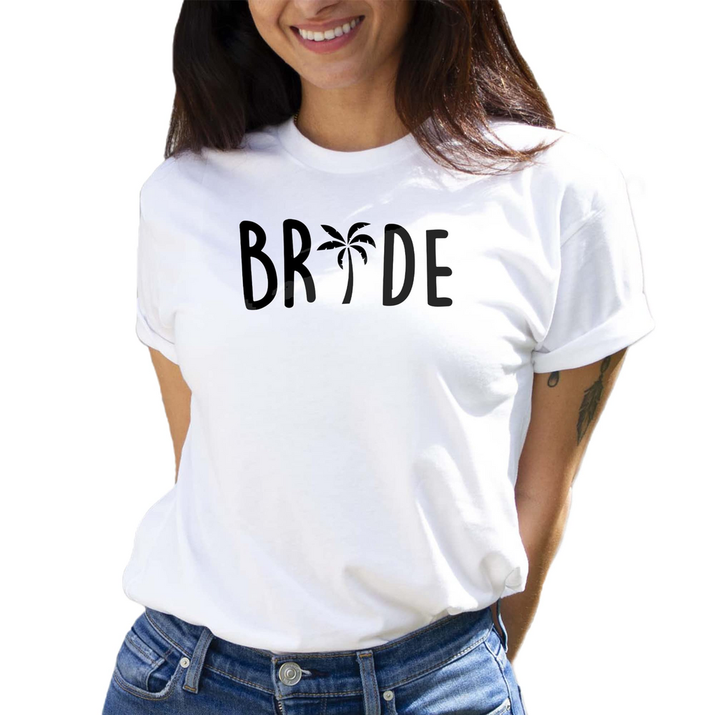 "Bride" White Tee - Tree in Black (Clearance Item)
