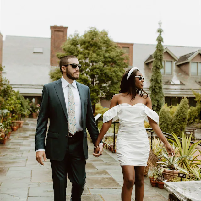 Bride and top groom sunglasses