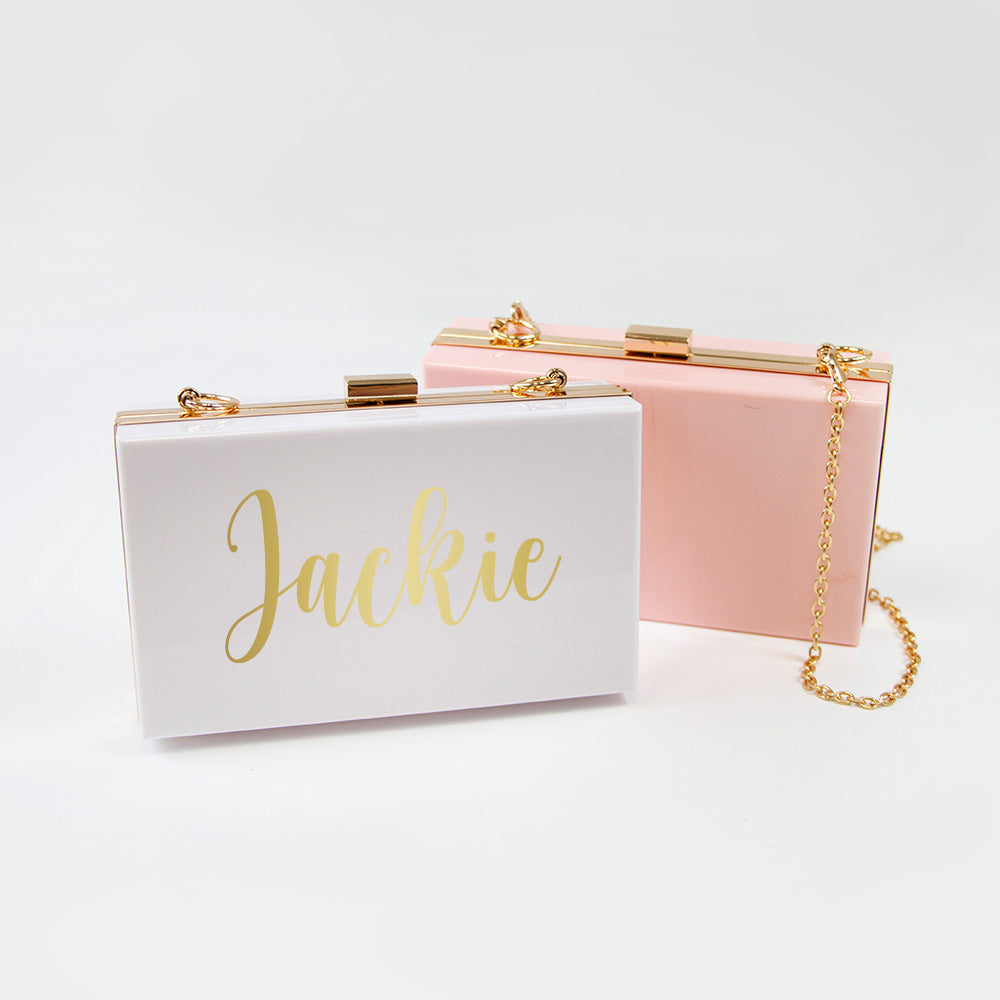 Personalized Last Name Clutch Bag