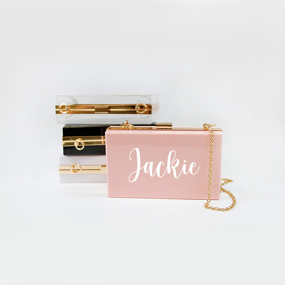 Personalized Last Name Clutch Bag