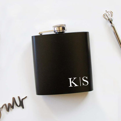 Custom Initials Wedding Flask - Custom Wedding Favors - Hip Flask - Flask Wedding Gift - Groom Flask - Groomsmen Flask - Stainless Steel Flask - Monogrammed Flask - Flask For Groomsmen - Wedding Gift - Dad Gift - Husband Gift - Groomsmen Gift - PrettyRobes