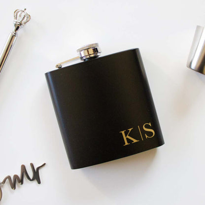 Custom Initials Wedding Flask - Custom Wedding Favors - Hip Flask - Flask Wedding Gift - Groom Flask - Groomsmen Flask - Stainless Steel Flask - Monogrammed Flask - Flask For Groomsmen - Wedding Gift - Dad Gift - Husband Gift - Groomsmen Gift - PrettyRobes