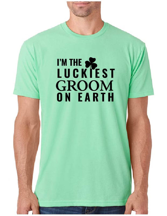 I'm The Luckiest Groom On Earth Men's Tee (345)