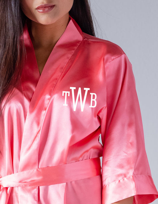Monogrammed Robes - Large Middle Letter Style