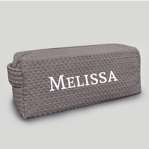 Mini Grey Makeup Bag