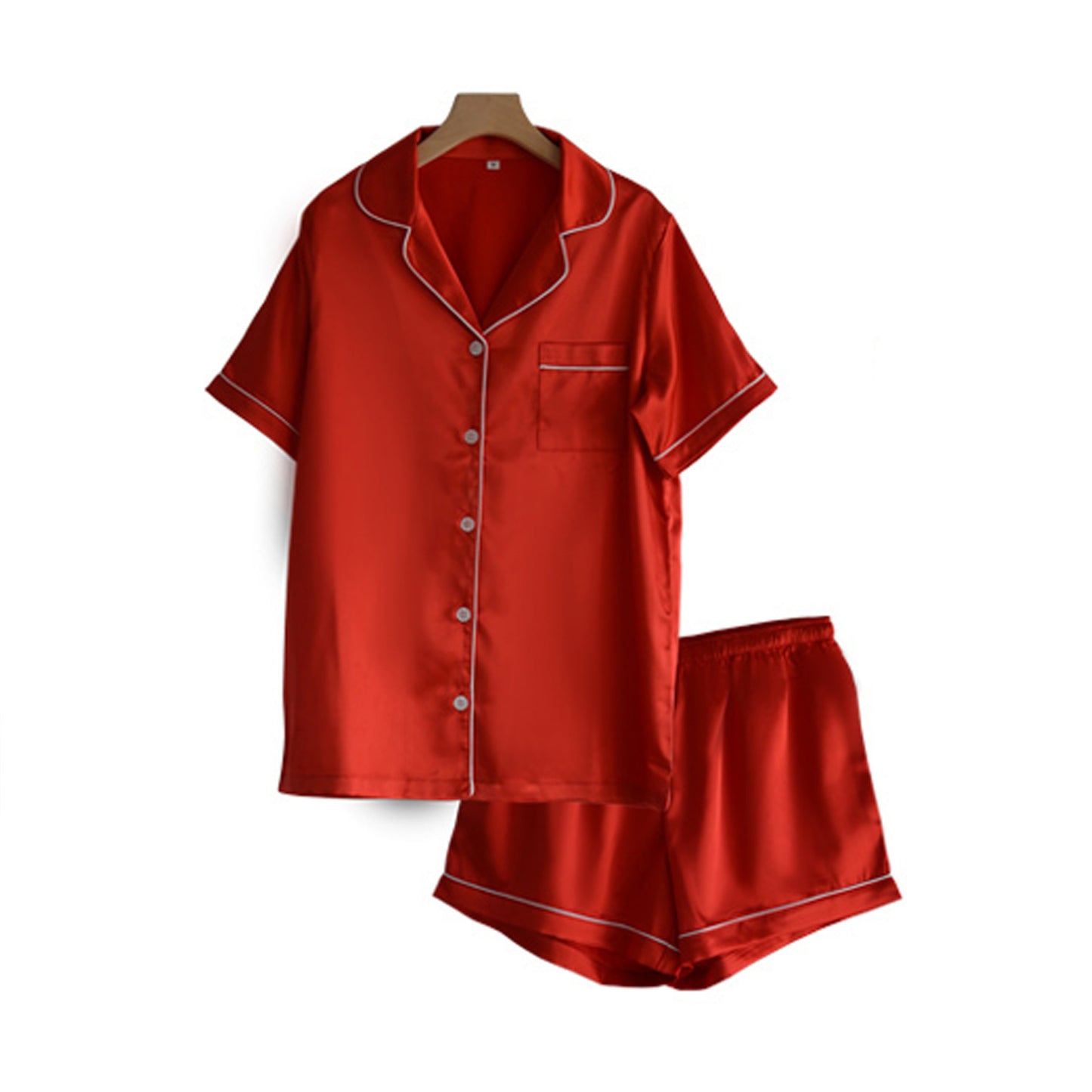 Pajama Set Shorts - Red