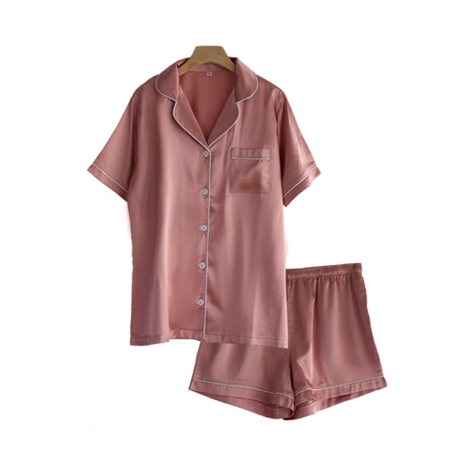 Pajama Set Shorts - Dusty Rose XL
