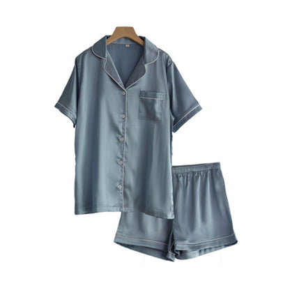 Pajama Set Shorts - Dusty Blue