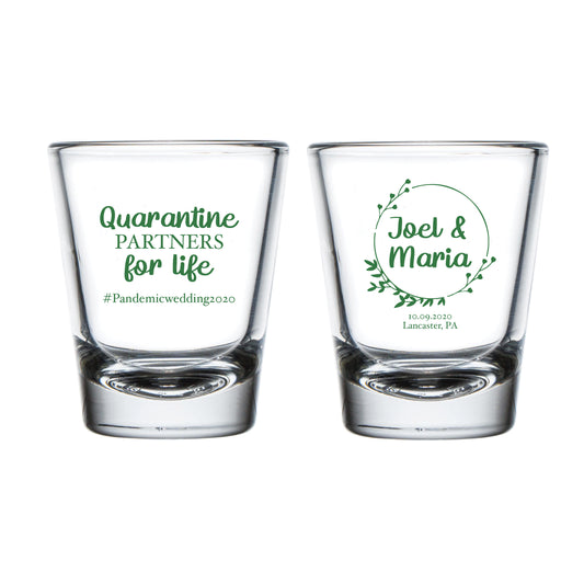 Spread Love Not Germs Wedding Shot Glasses (13)