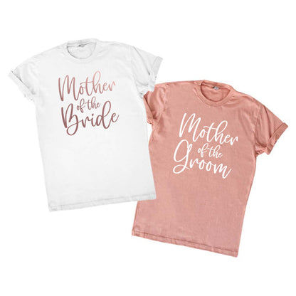 Mother of the Groom/Bride T-Shirts in Cursive